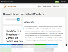 Tablet Screenshot of diamondresortsmembers.com